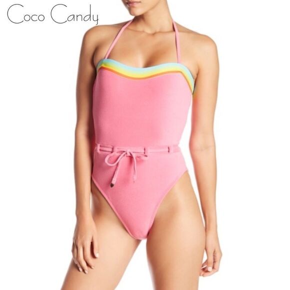 🆕Juicy Couture Pink Terry One Piece Swimsuit - Picture 1 of 7